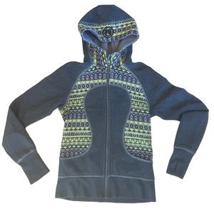 Lululemon Athletica Special Edition Scuba Hoodie Fair Isle Knit Women 6